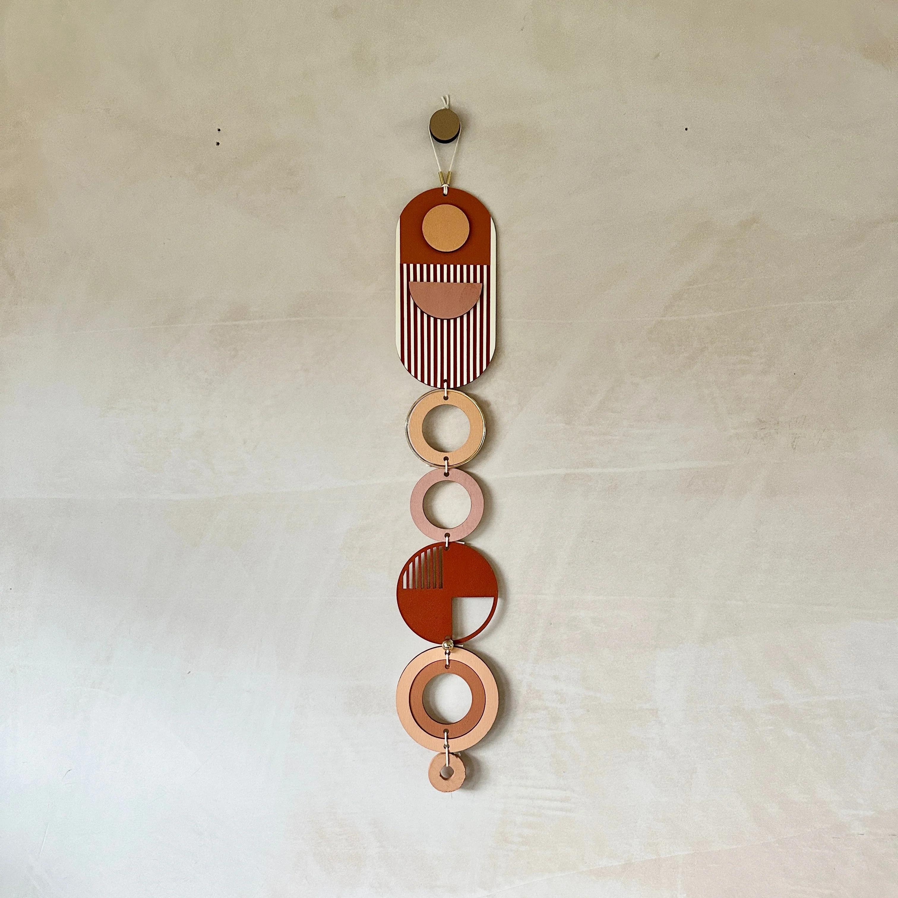 Warm Tones Wall Hangings - Geometric Wall Art - Luxury Wall Decor - Mid-Century Home Decor - Slim Long Wall Tapestry - Image 3