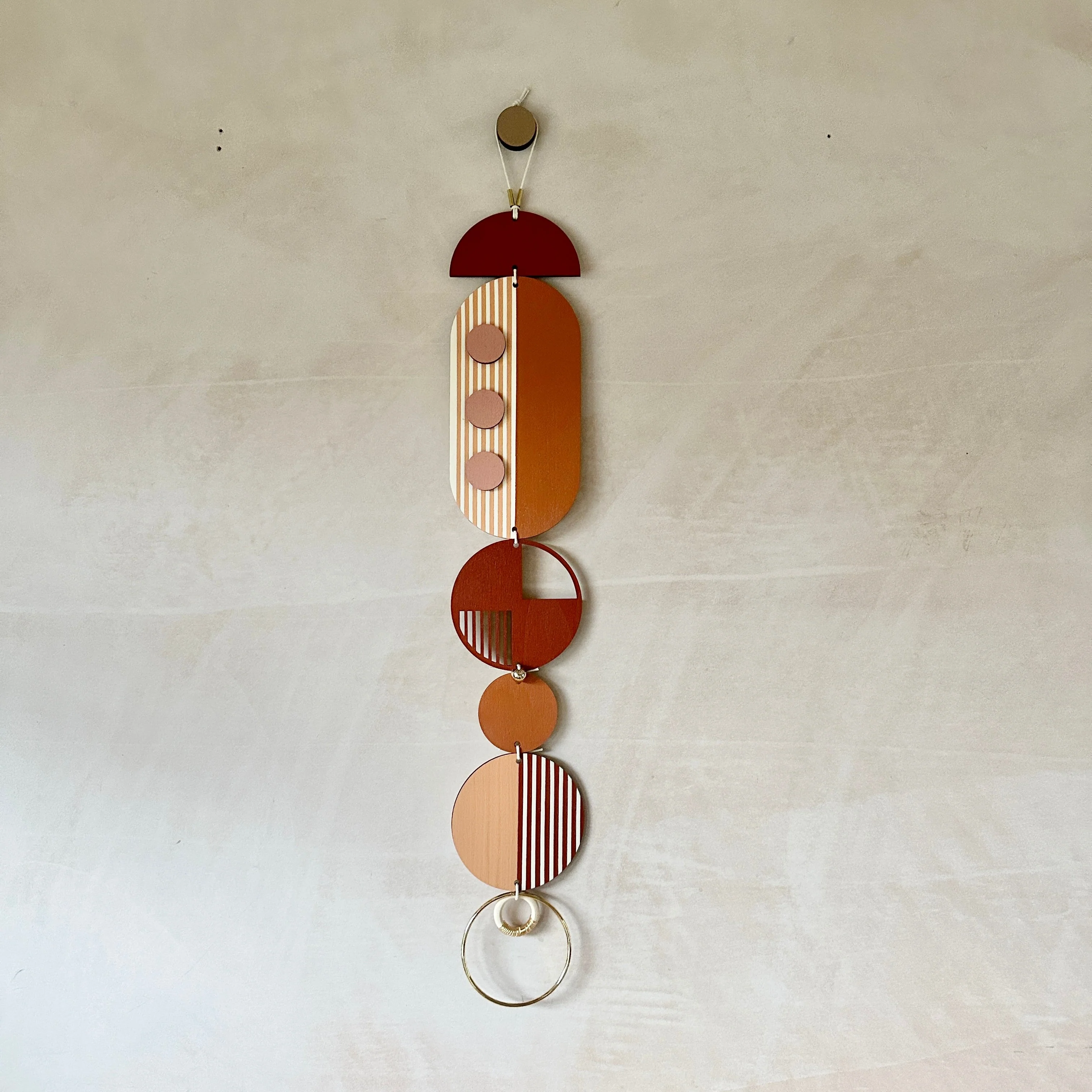 Warm Tones Wall Hangings - Geometric Wall Art - Luxury Wall Decor - Mid-Century Home Decor - Slim Long Wall Tapestry - Image 5