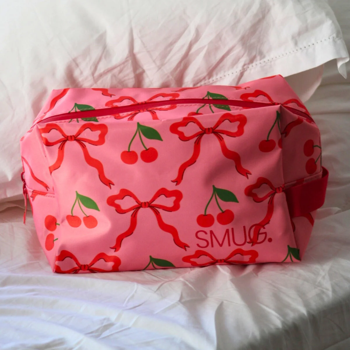 Wash Bag - Red Cherries Print - Image 4