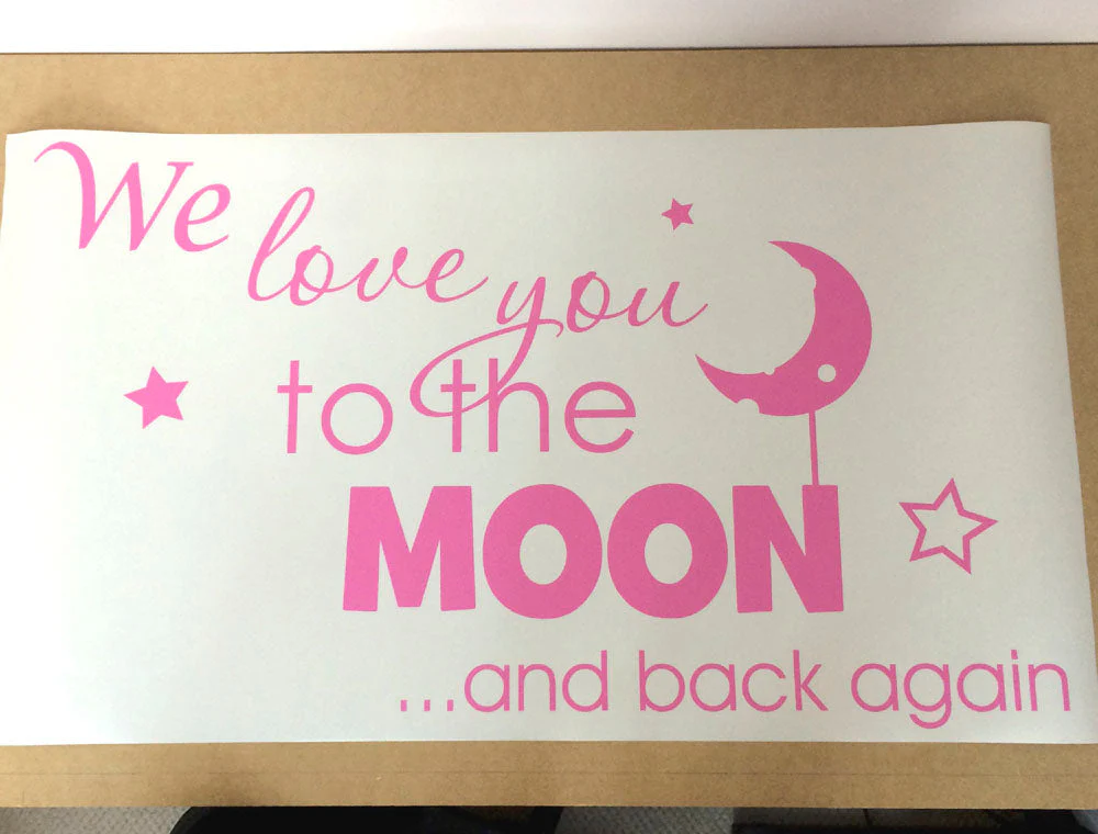 We Love You to the Moon and Back Again Wall Sticker – Nursery Wall Art - Image 8