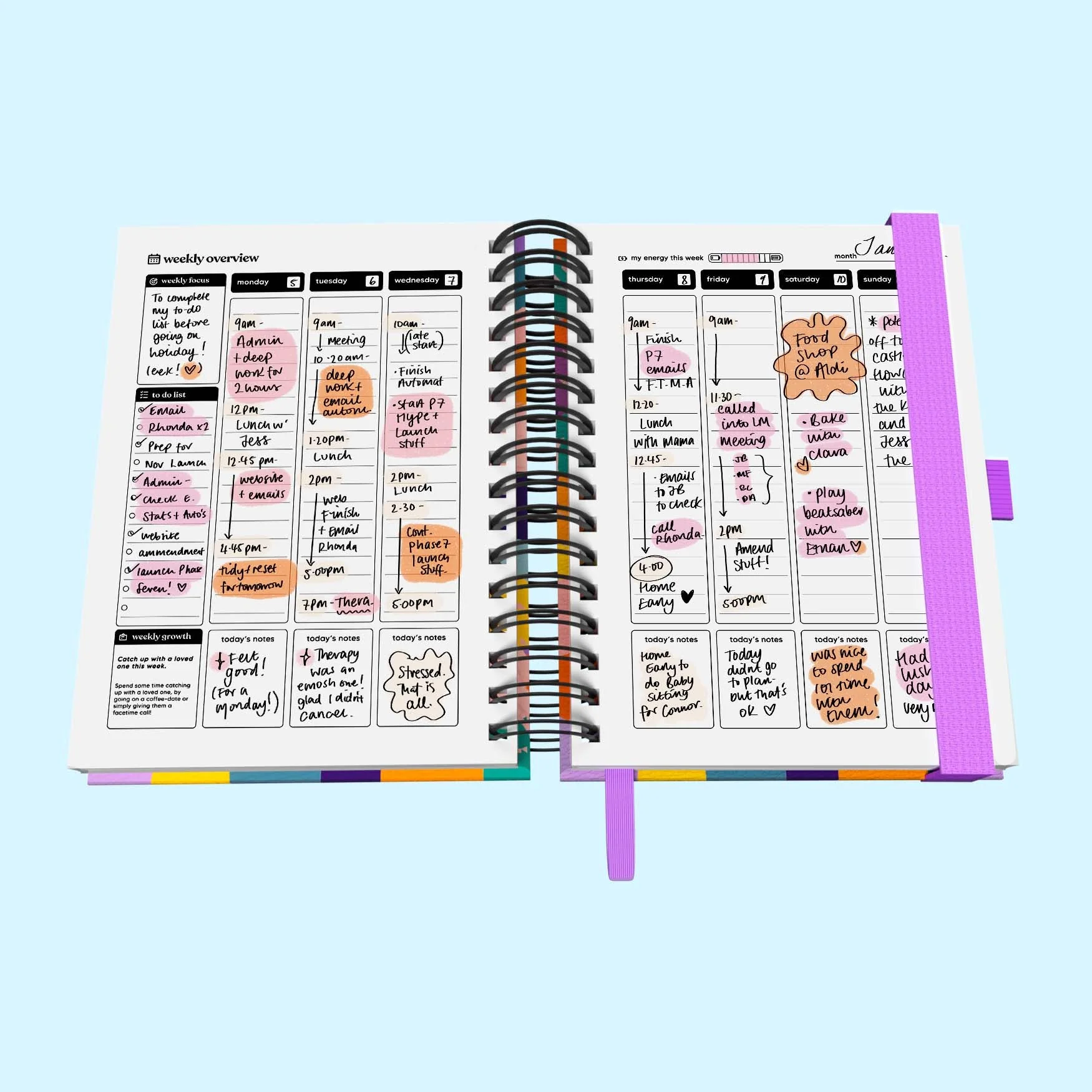 Weekly Undated Spiral Journal - Image 2