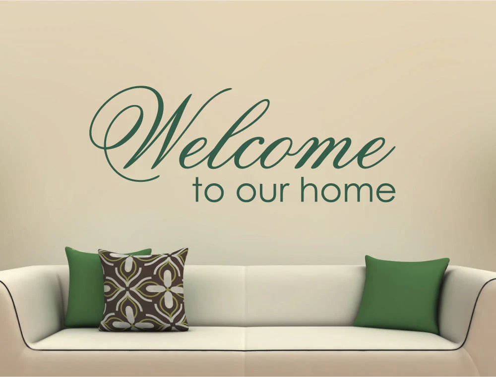 Welcome to Our Home Wall Sticker – Stylish Entrance Décor to Greet Guests - Image 7