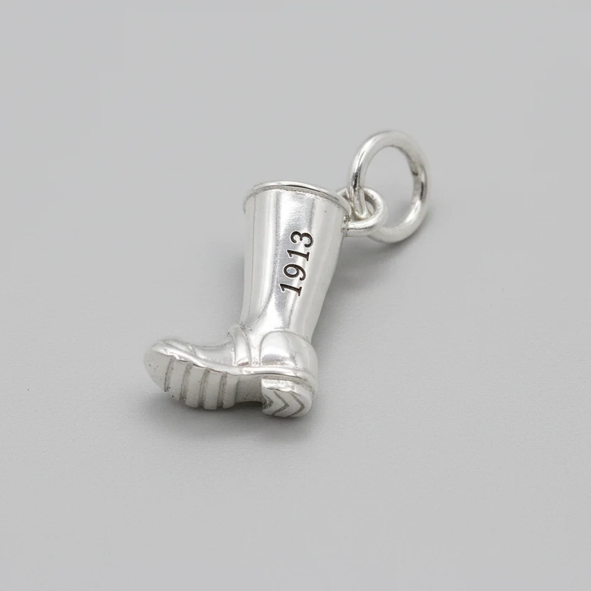 Welly Boot Personalised Silver Charm - Image 12