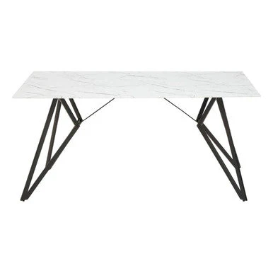 Weston Marble Effect Dining Table With 6 Chairs Set - Image 6