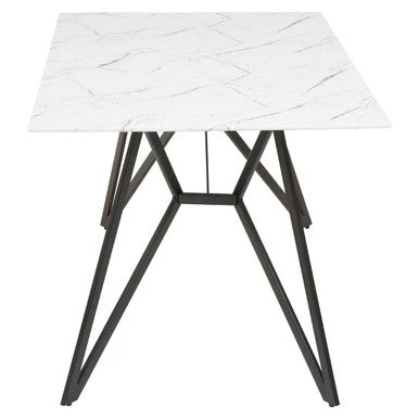 Weston Marble Effect Dining Table With 6 Chairs Set - Image 8