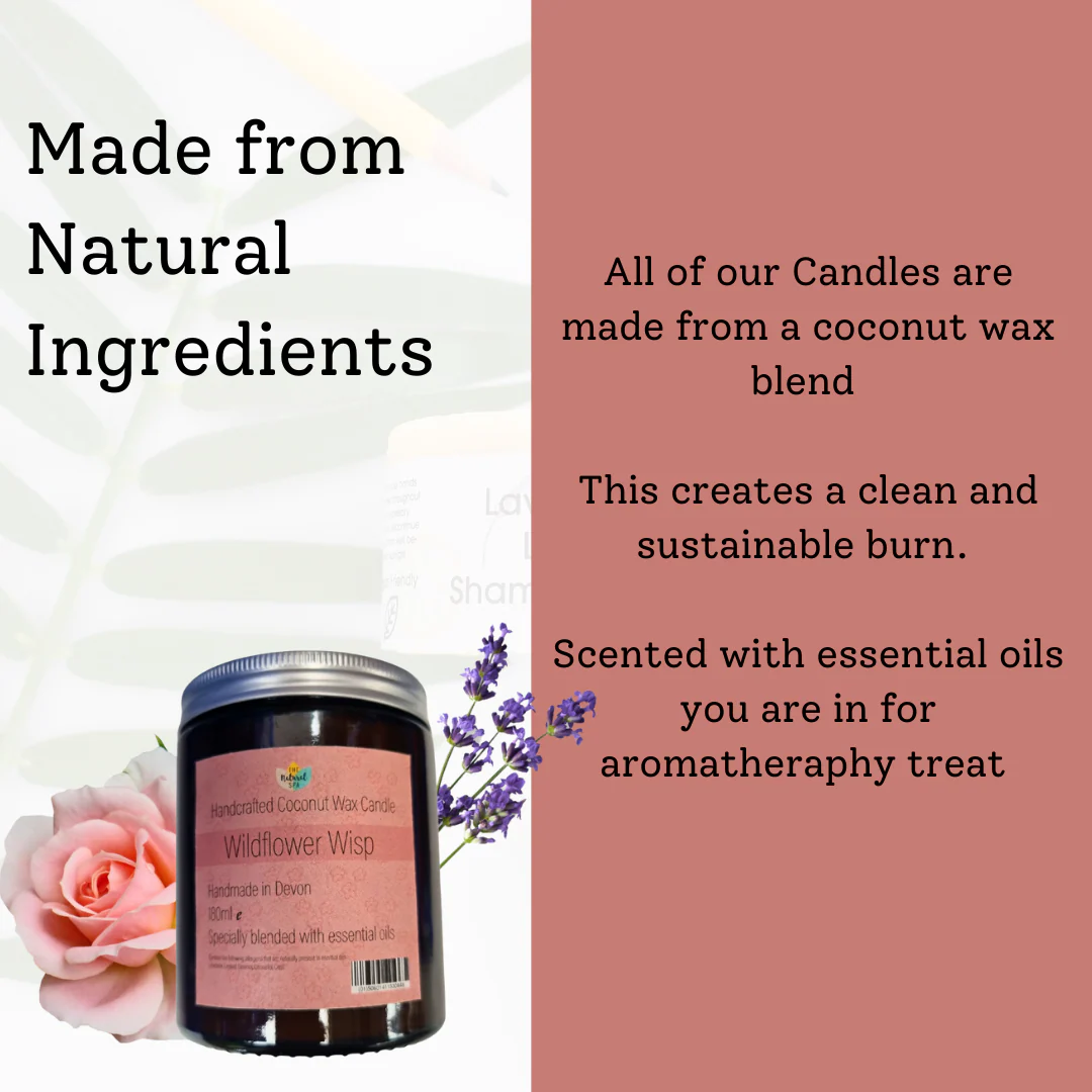 Wildflower Wisp hand poured coconut wax candle - 2 size options - Image 4