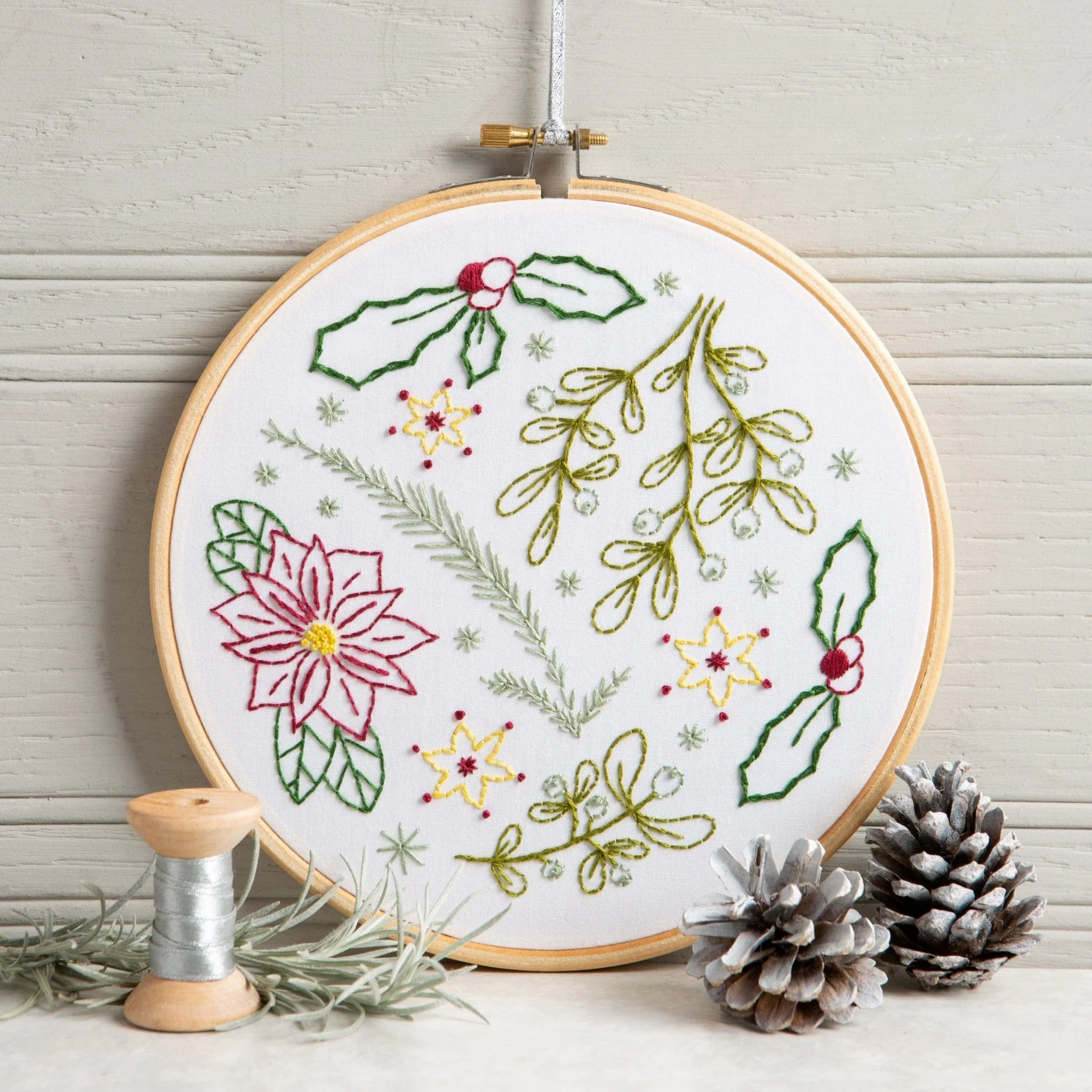 'Winter Walk' Christmas Embroidery Kit for Beginners - Image 3