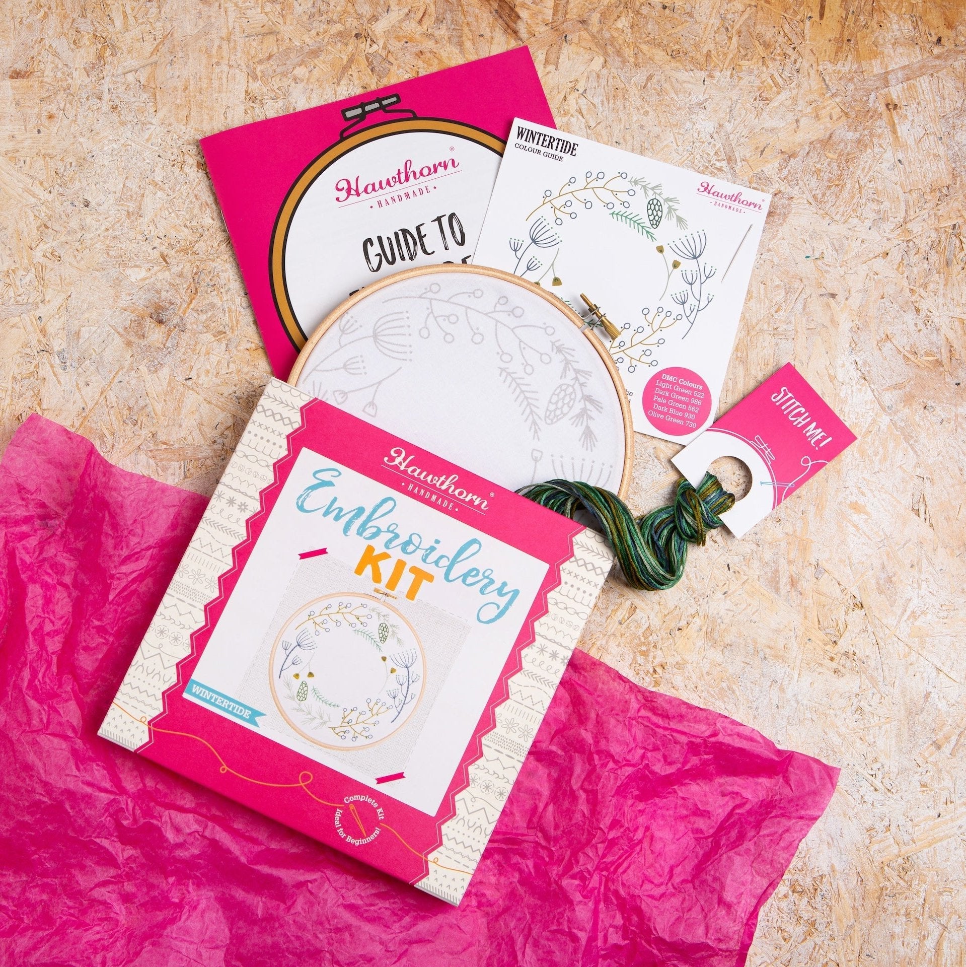'Wintertide' Festive Wreath Embroidery Kit for Christmas - Image 3
