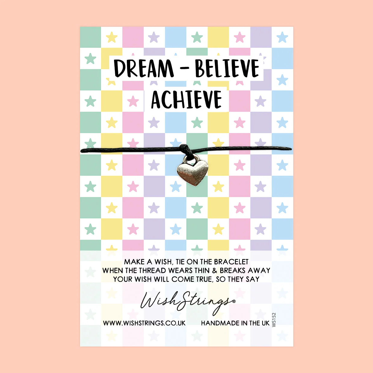 Wish Bracelet Handmade Wax Cord Dream Bracelet - Graduation Gift Card Included