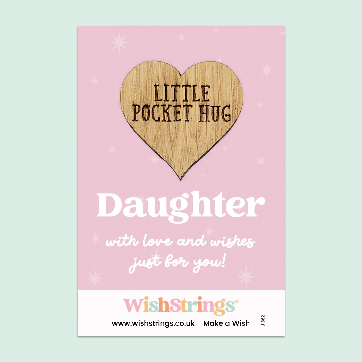 WishStrings “Daughter” Pocket Hug | Thoughtful Gift from Mum or Dad | Sentimental Keepsake Token | Thinking of You Gift for Daughter | Gift Under £5