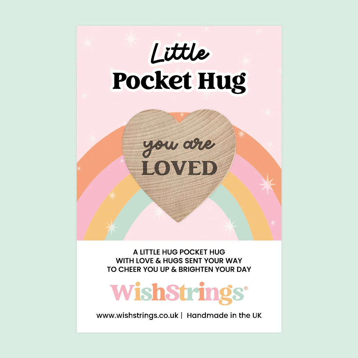 WishStrings Pocket Hug – You Are Loved Token | Thinking of You Gift | Self-Love Keepsake | Hug in the Post | Sentimental Mini Gift | Support & Comfort Present
