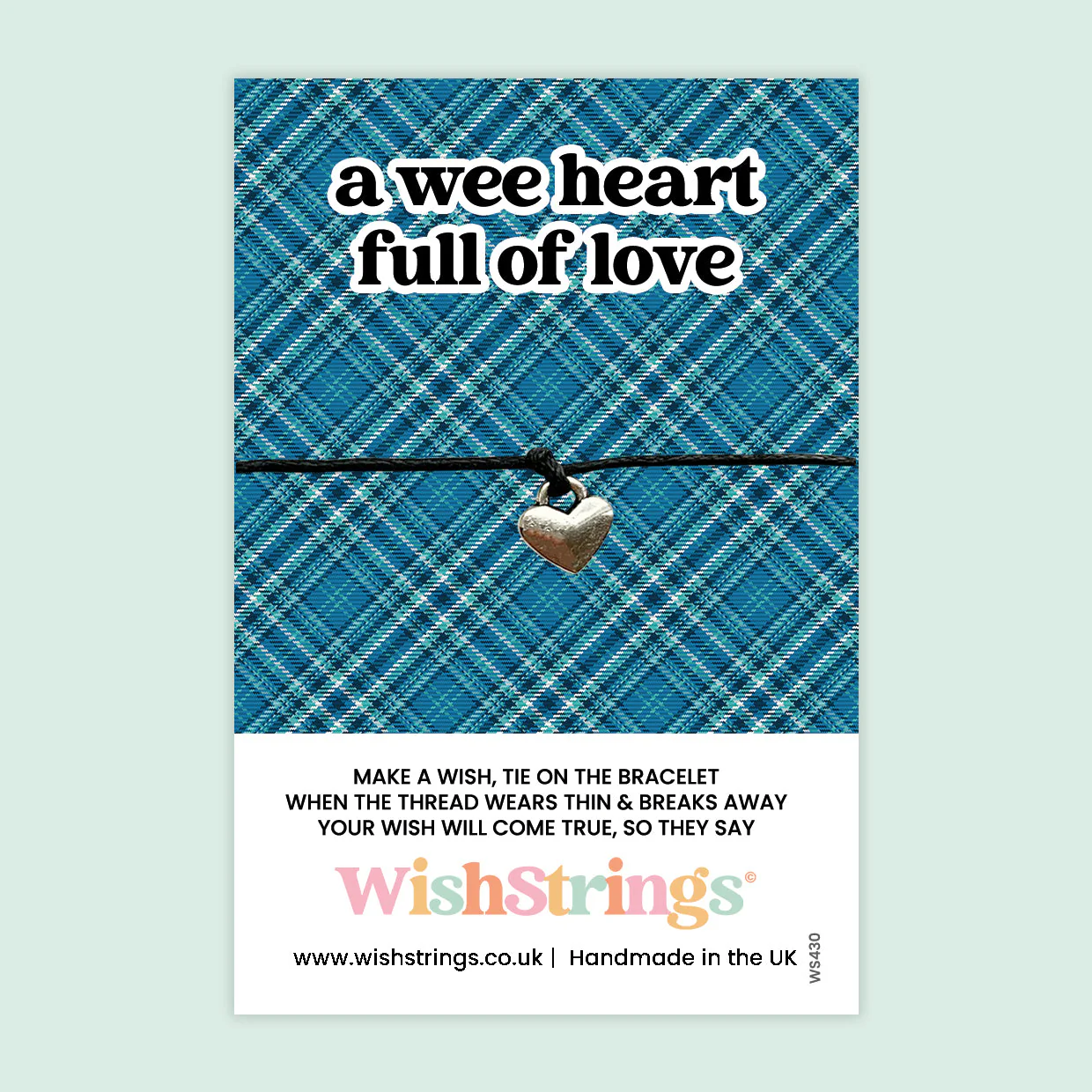 WishStrings Wish Bracelet – Scottish Gift Bracelet | Tartan Design | Anniversary Gift For Her