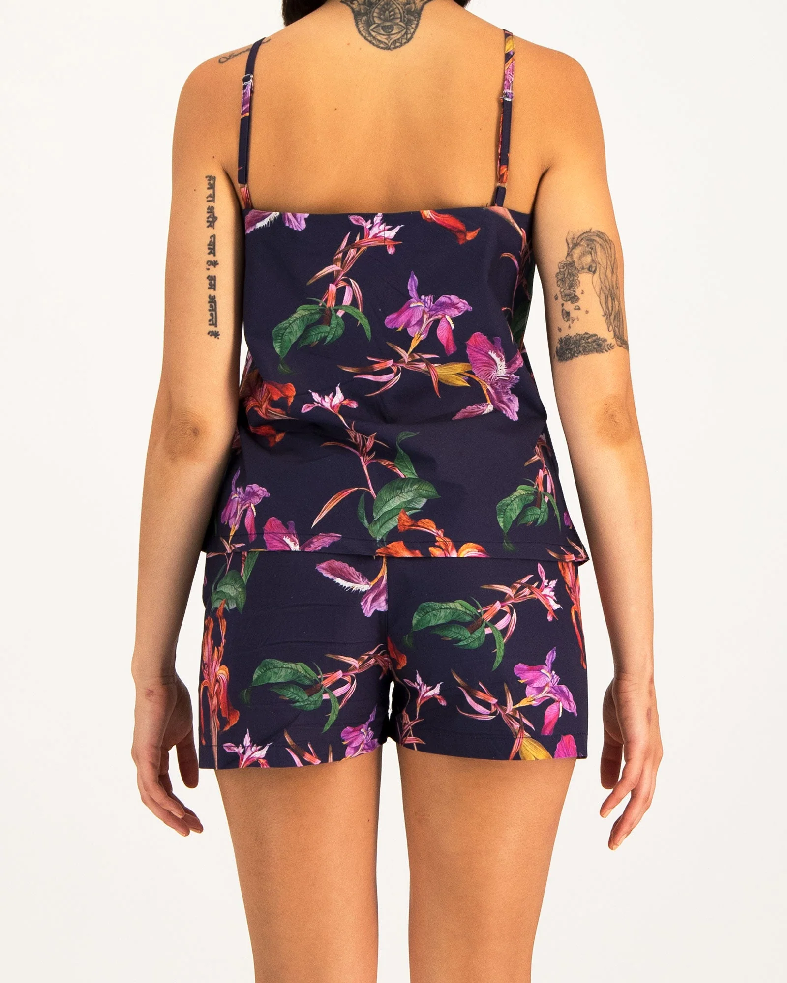 Womens Camisole Pyjamas - Iris Navy - Image 3