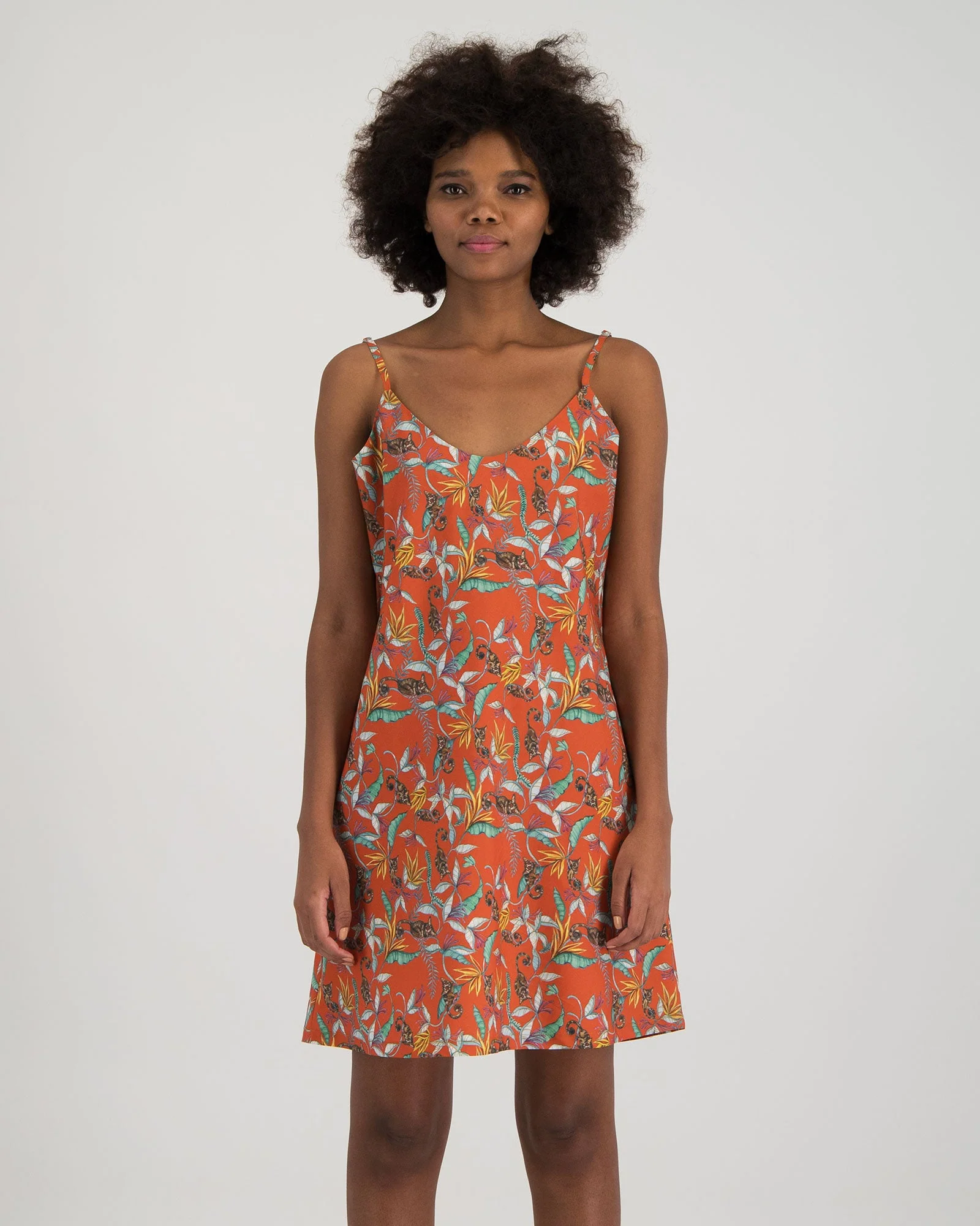 Womens Chemise Nighty - Night Monkeys Orange