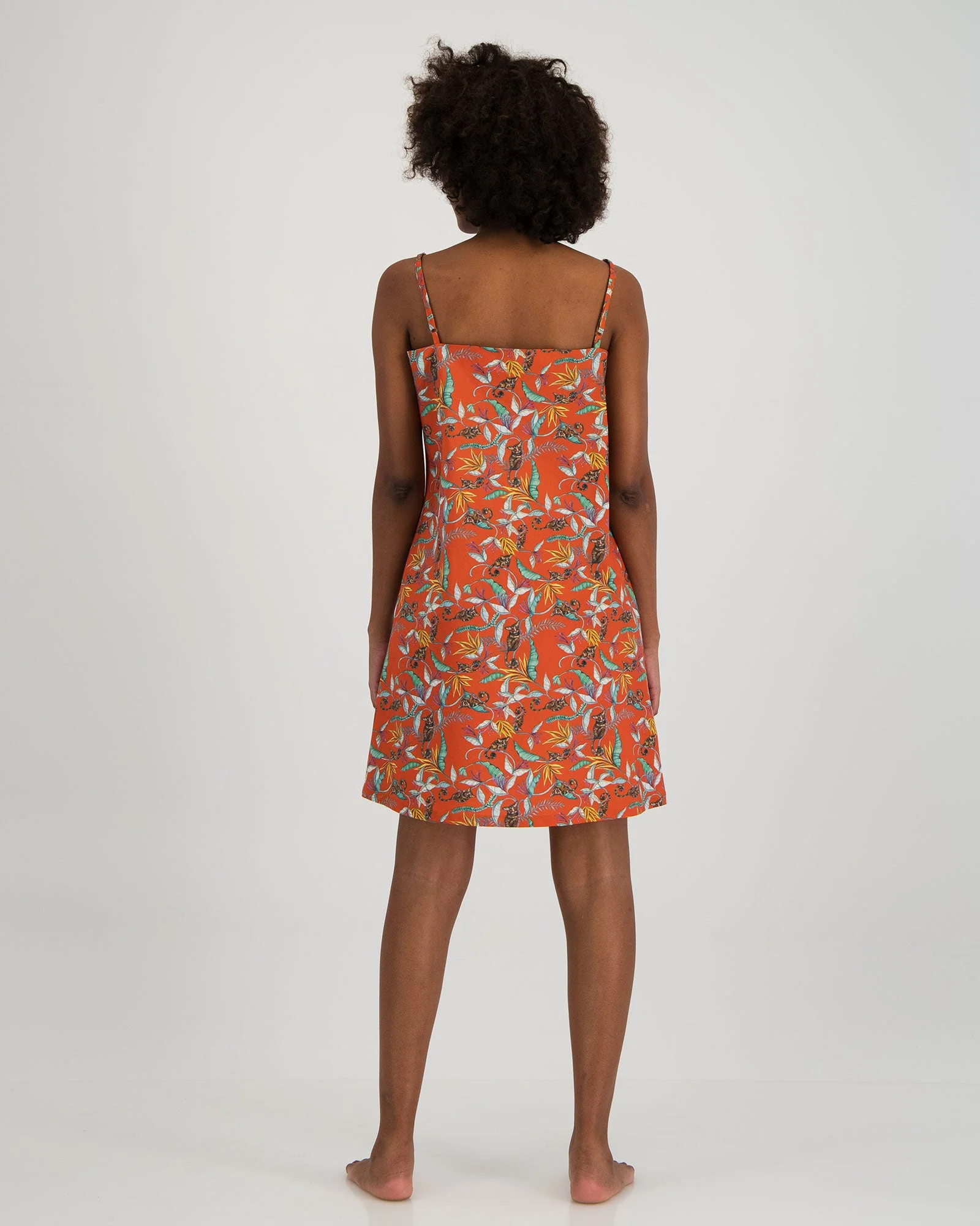 Womens Chemise Nighty - Night Monkeys Orange - Image 2