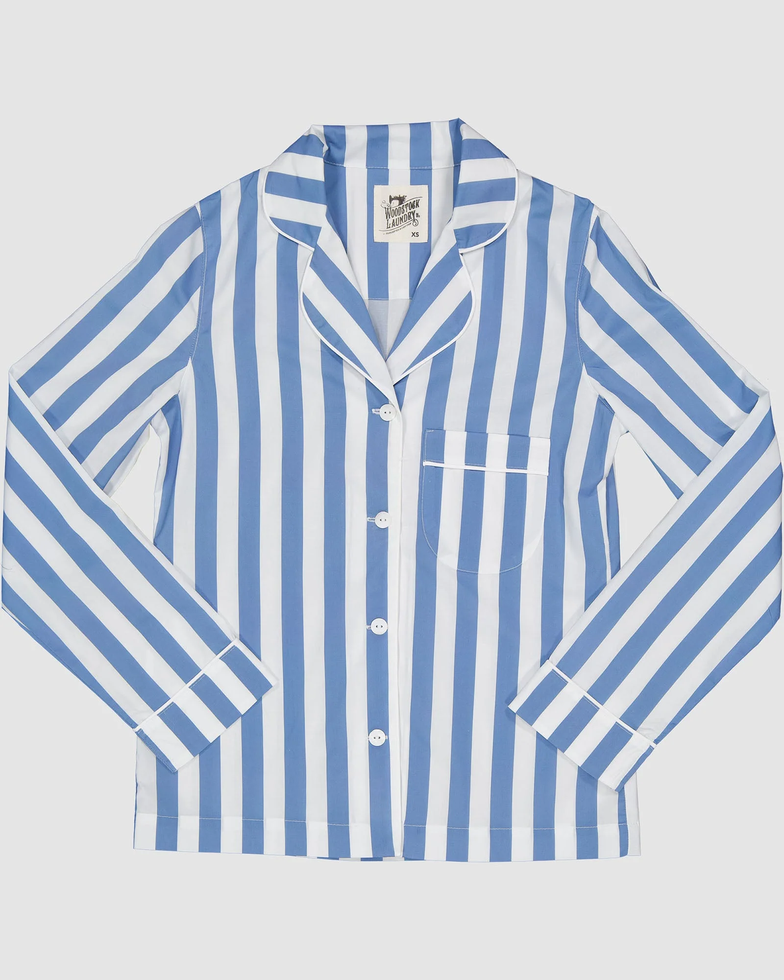 Womens Long Pyjamas - Beach Stripe - Image 4