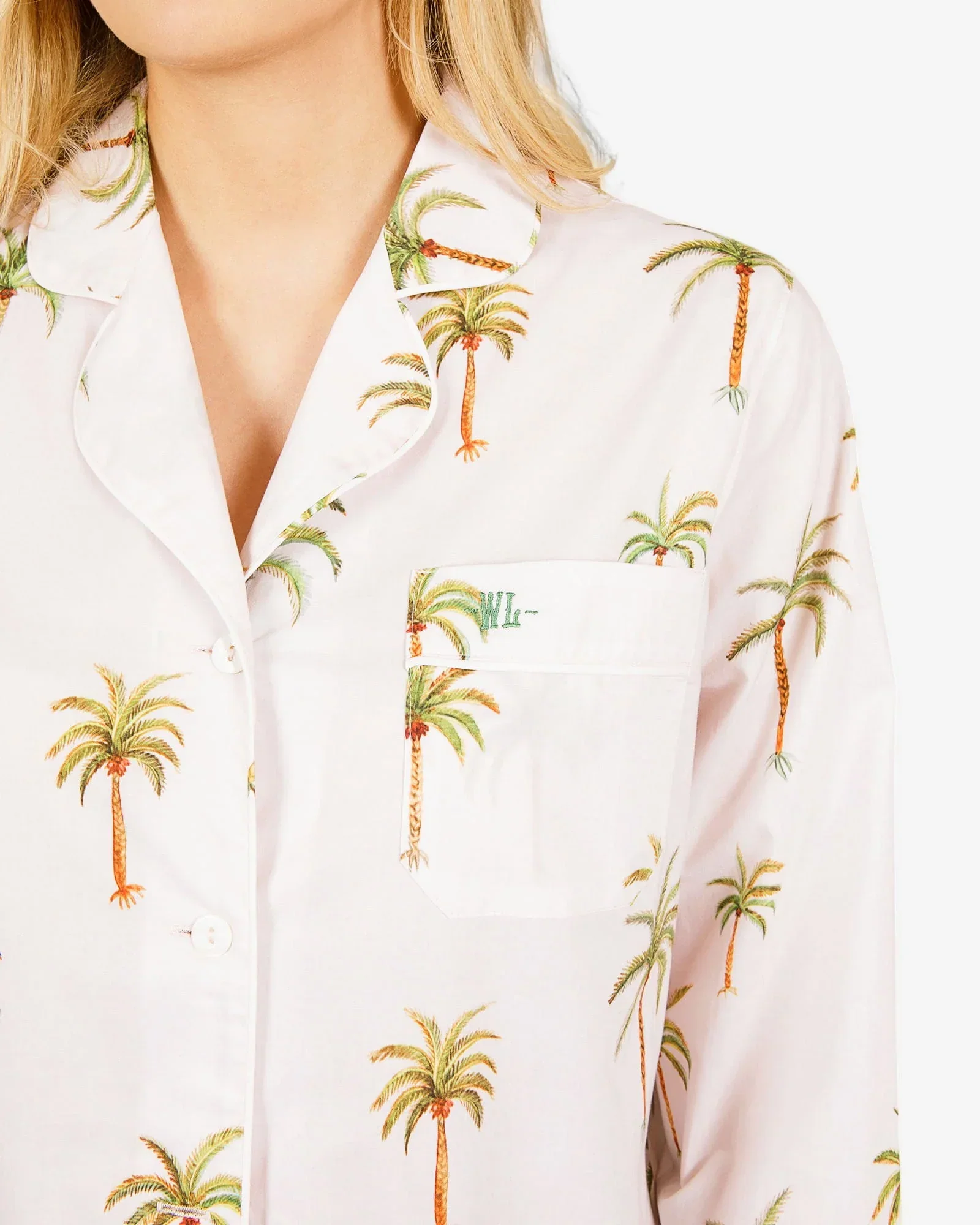 Womens Long Pyjamas - Palm Beach - Image 4
