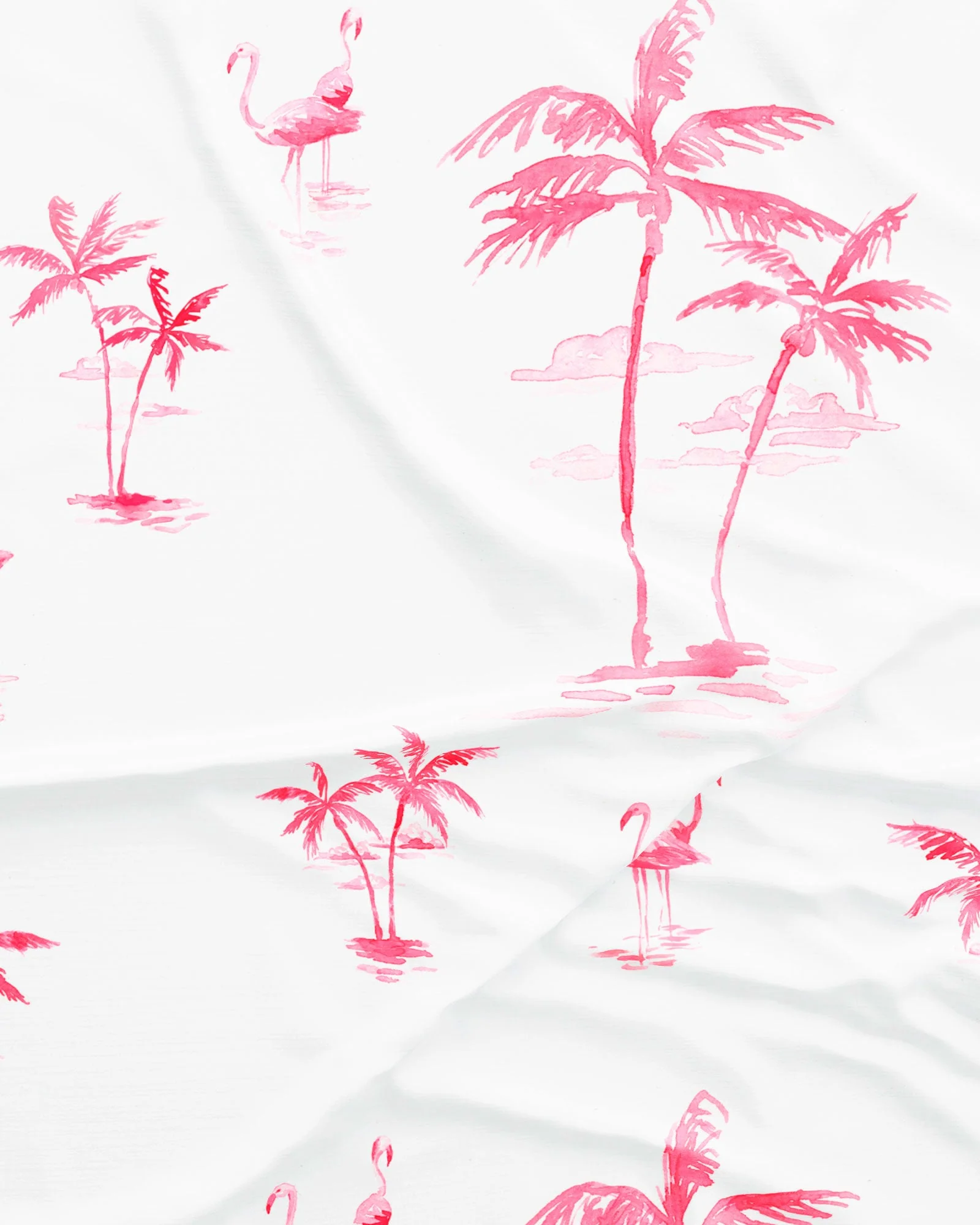 Womens Long Pyjamas - Pink Palms - Image 2