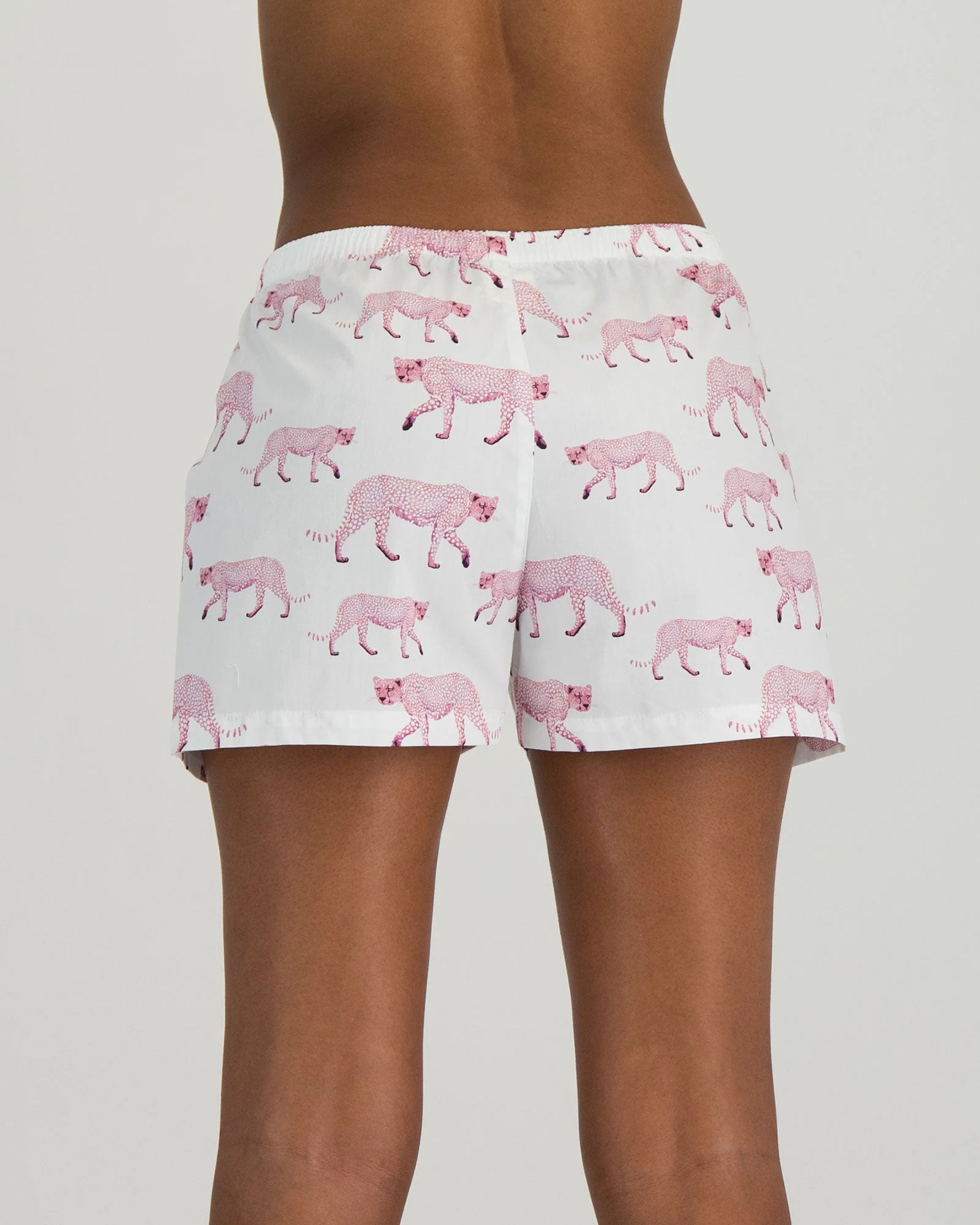 Womens Lounge Shorts - Pink Cheetahs - Image 3