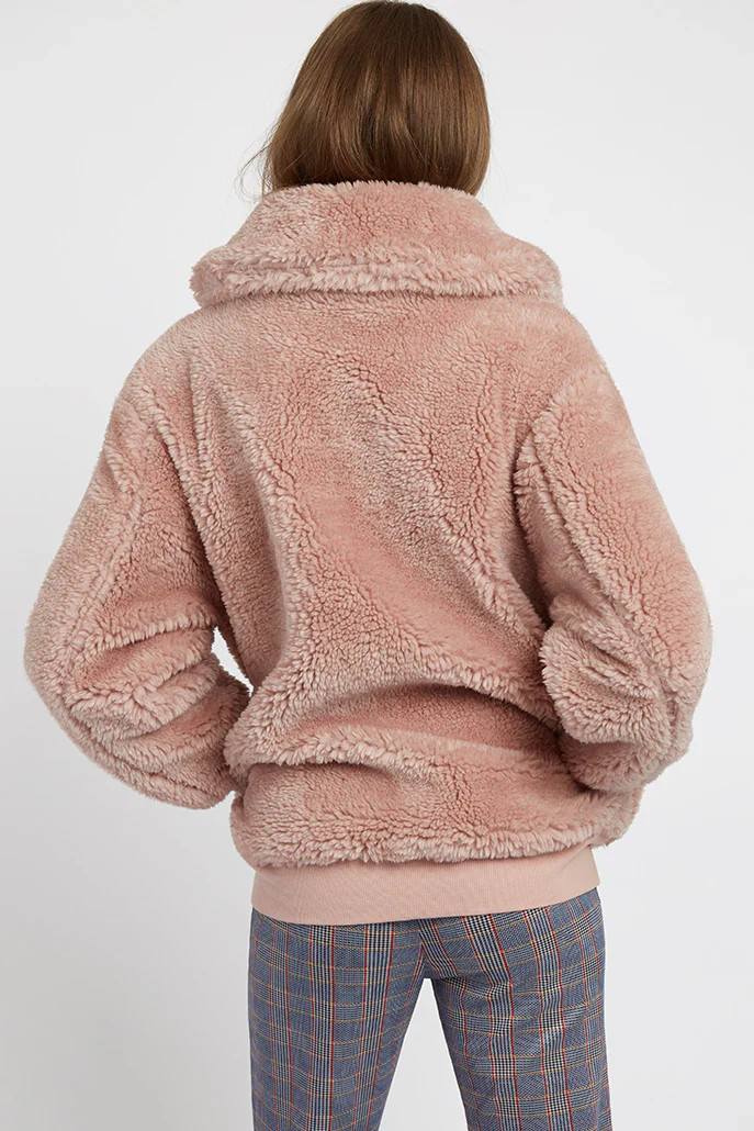Woody Borg Oversized Bomber Jacket - Pink - Image 3