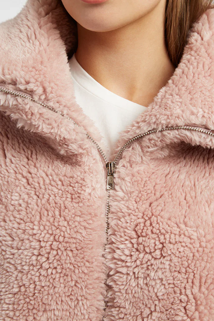 Woody Borg Oversized Bomber Jacket - Pink - Image 5