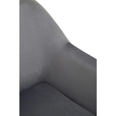 Xander Grey Velvet and Black Frame Accent Chair - Image 8