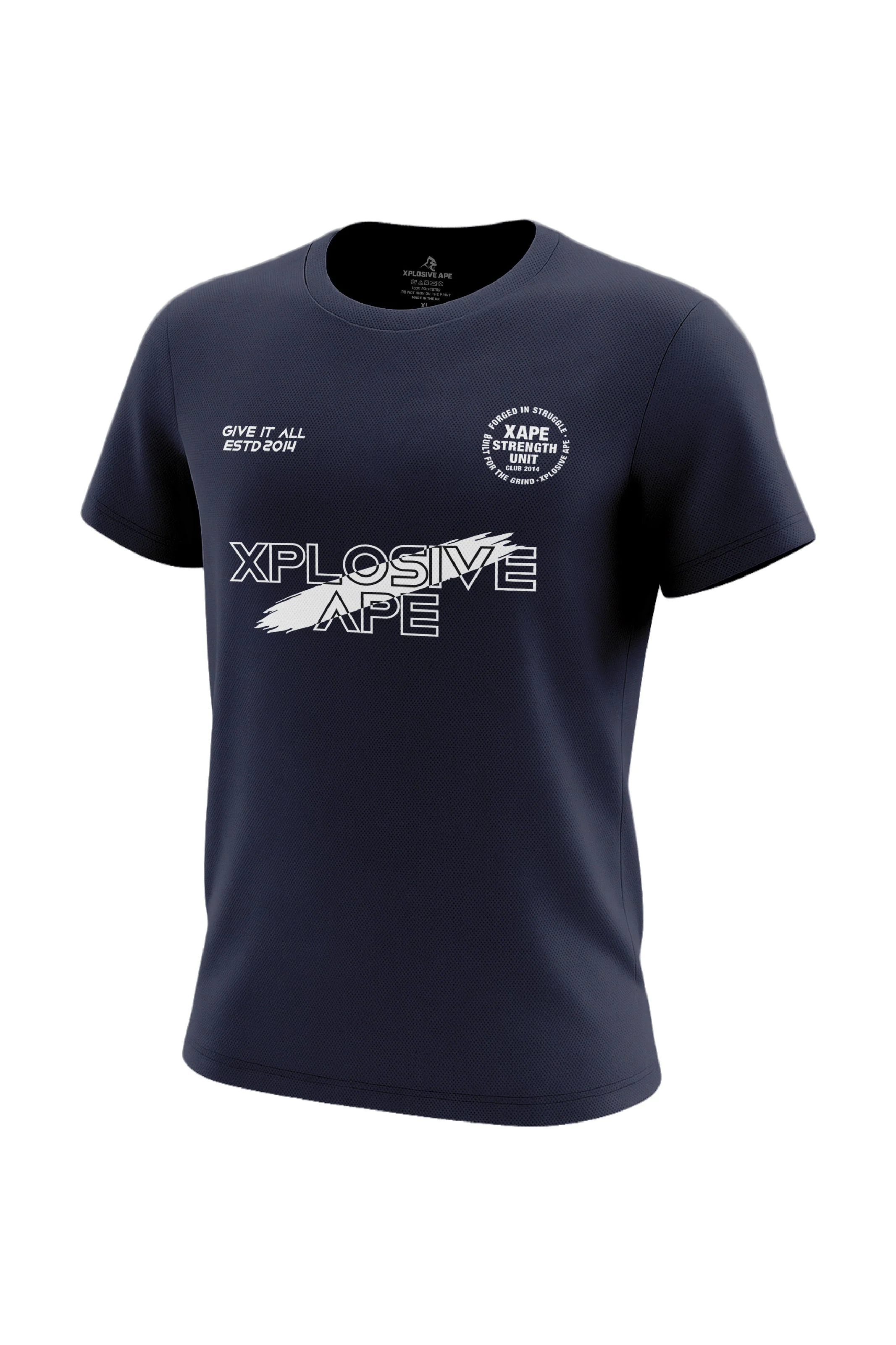 XAPE Gridline Tech Tee - Navy