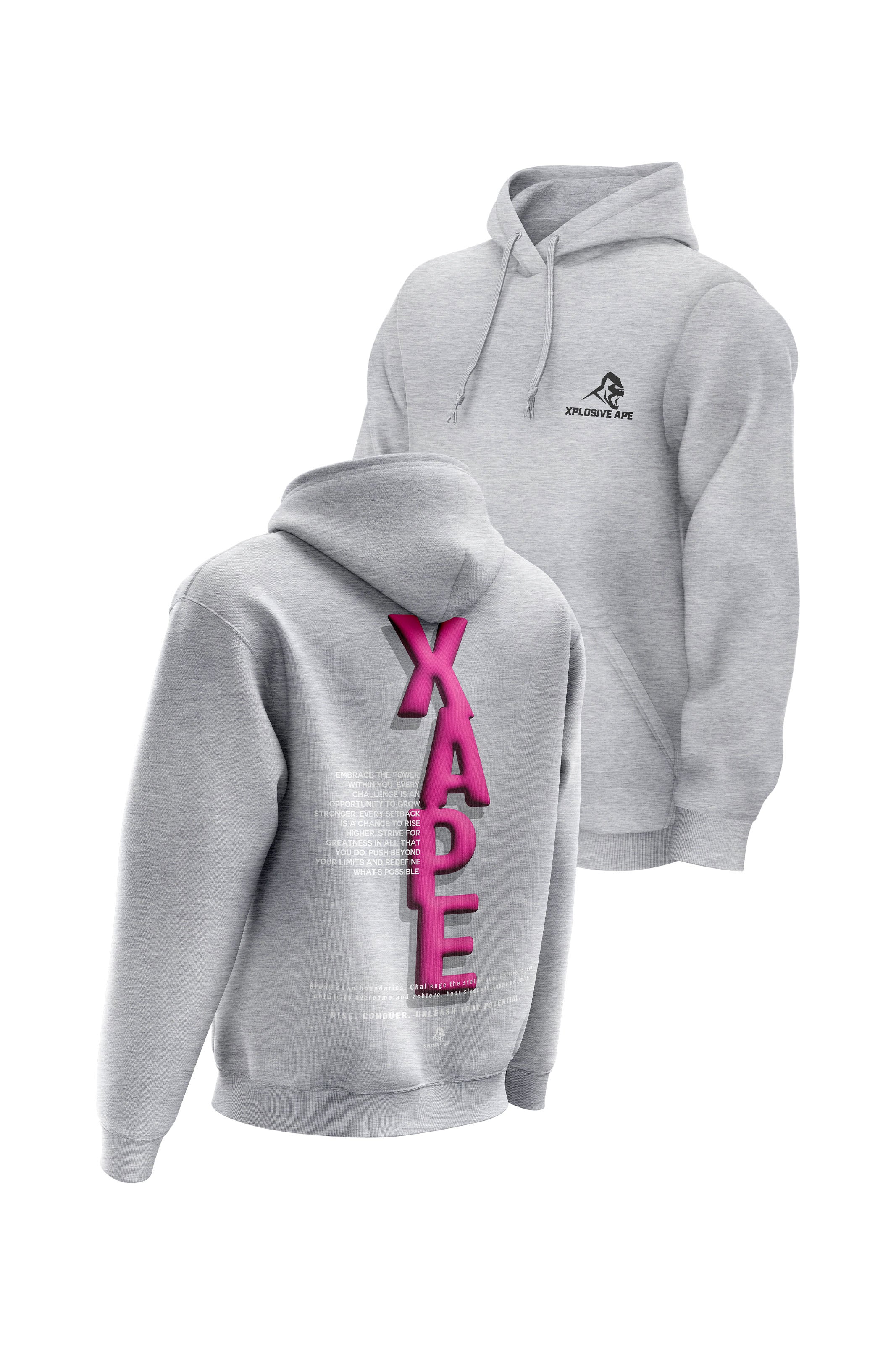 XAPE Potential V2 Hoodie & Tee Combo - Sports Grey - Image 2