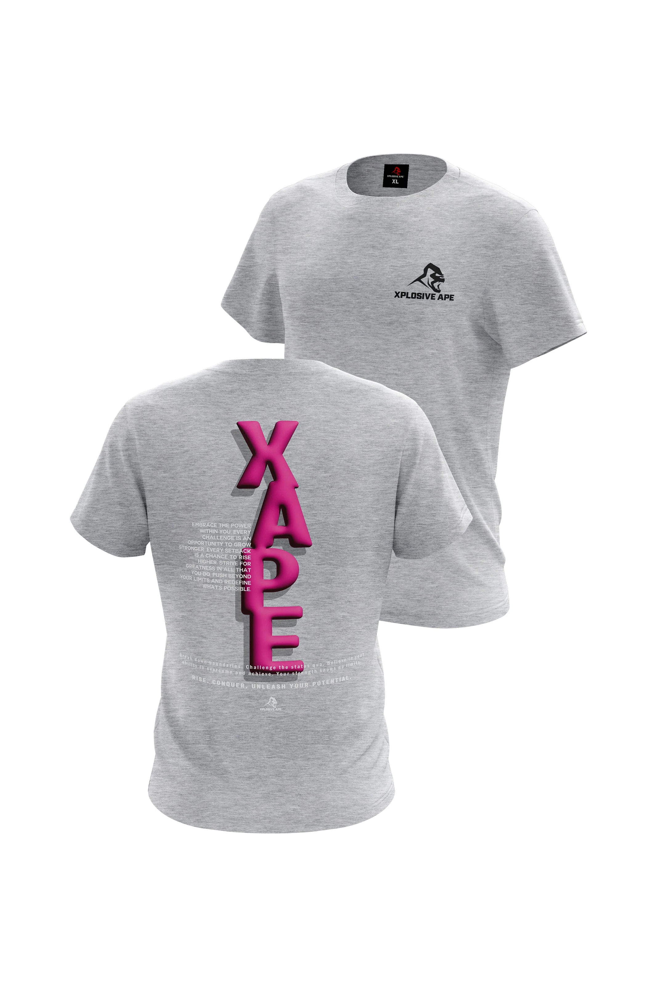 XAPE Potential V2 Hoodie & Tee Combo - Sports Grey - Image 3