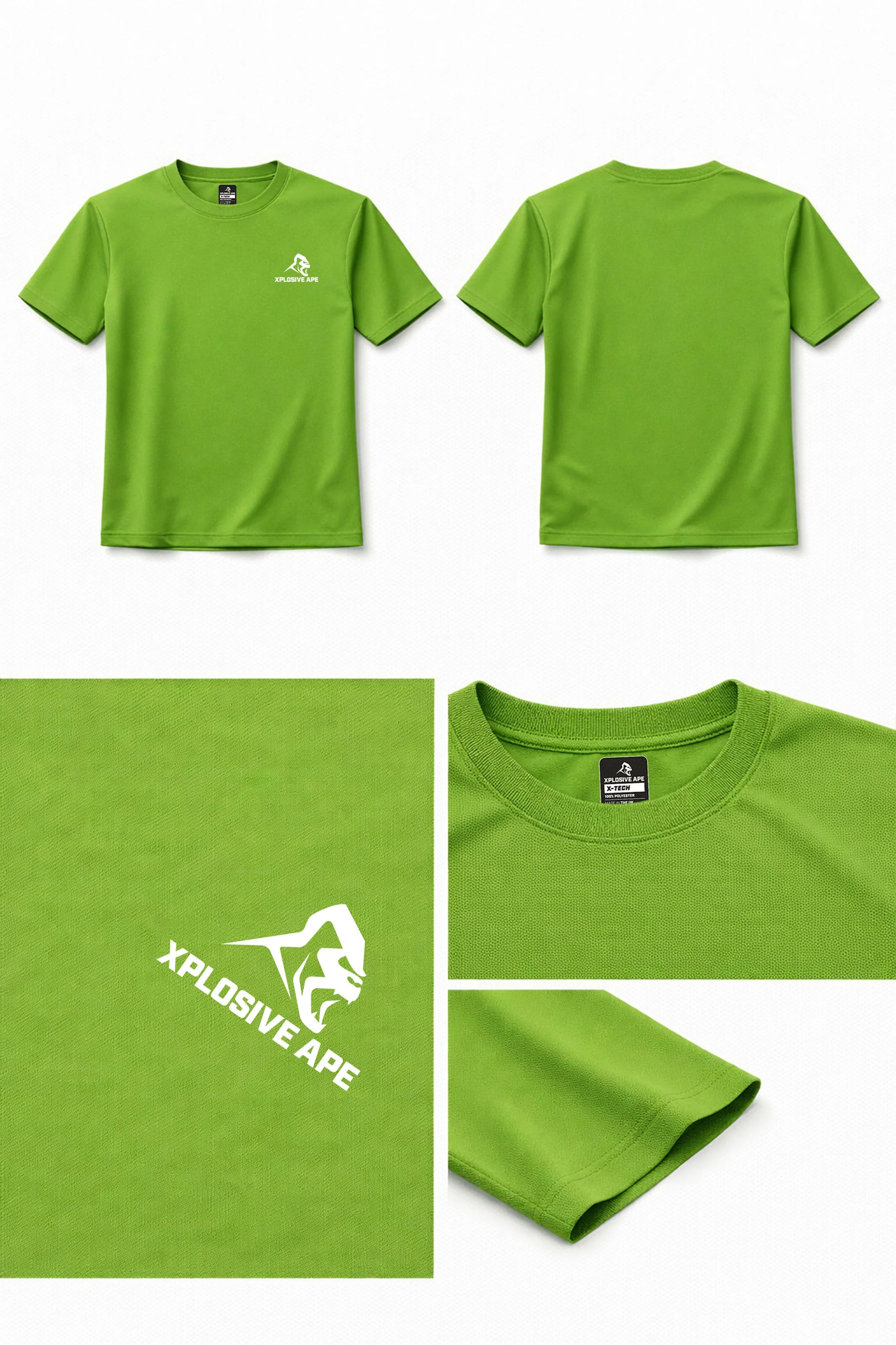 XAPE Prime Tech Tee - Lime - Image 2