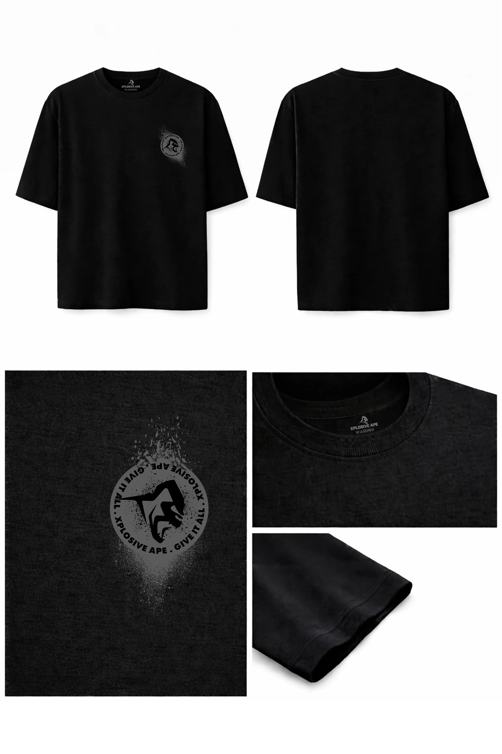 XAPE Volume Four Oversized Tee - Black - Image 2