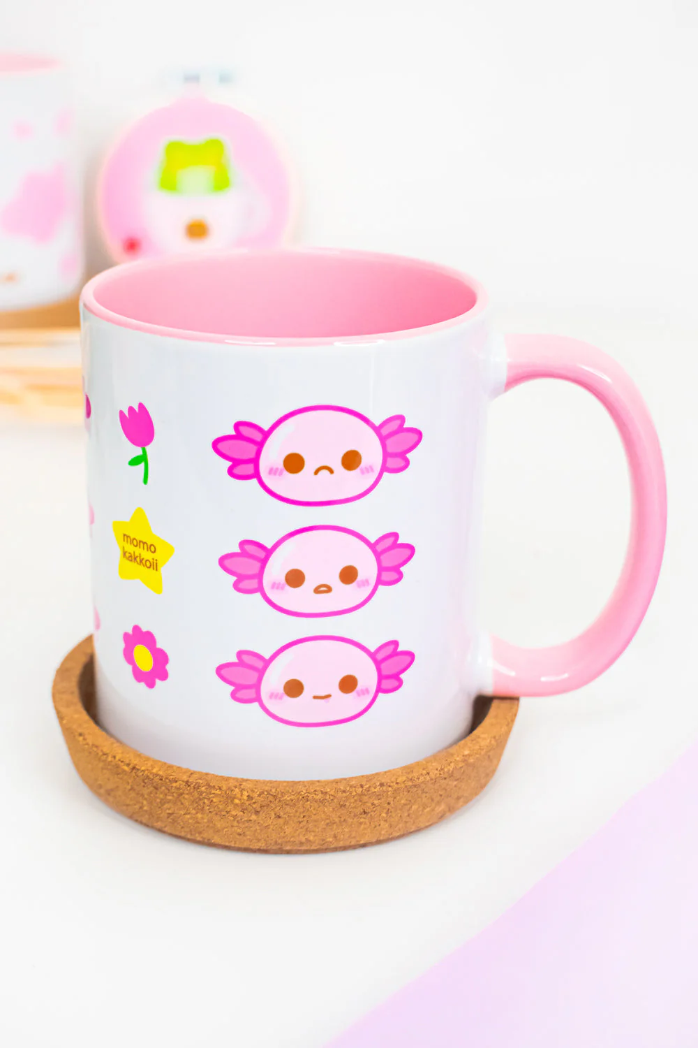 Xoxi The Axolotl Moods Pink Mug - Image 4