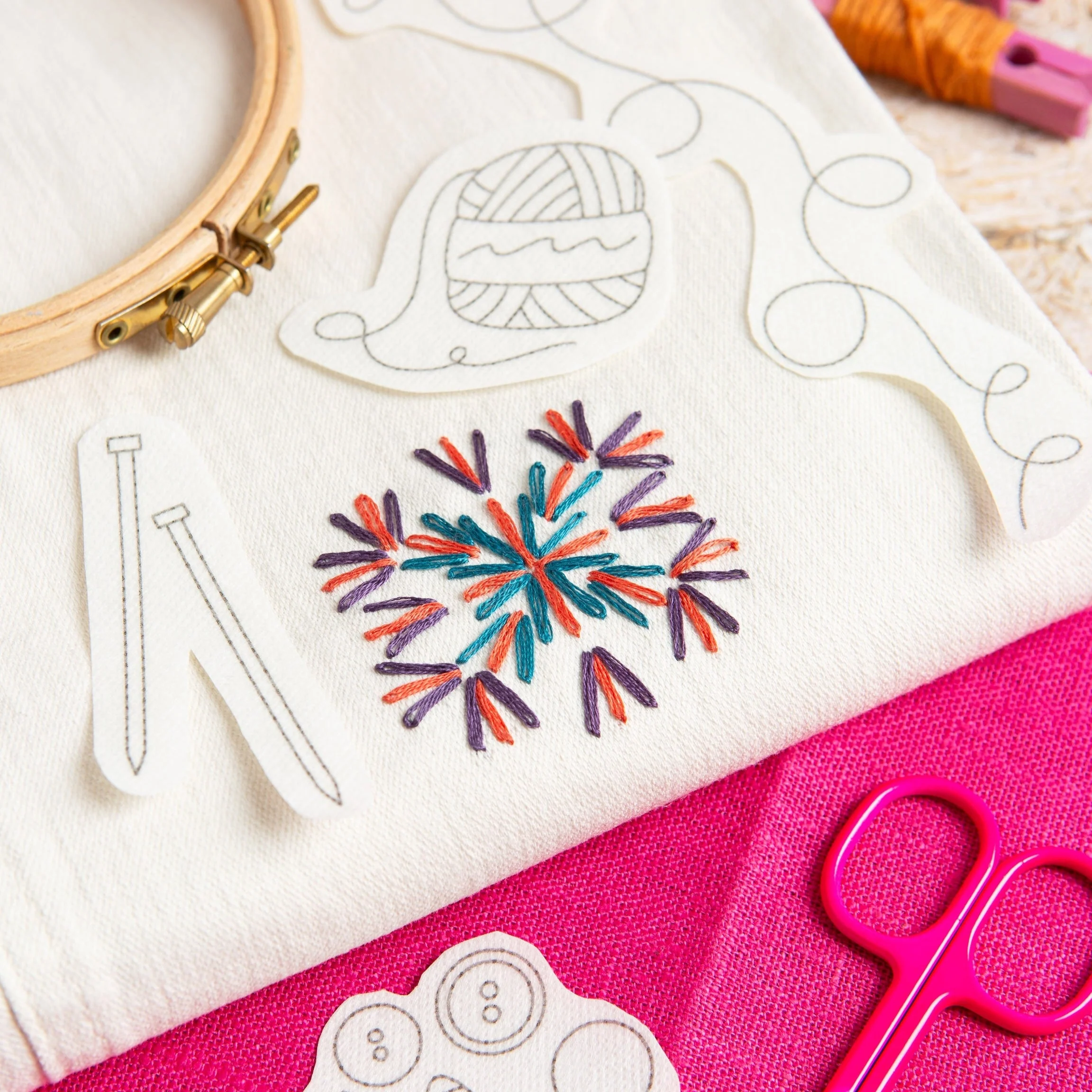 'Yarn Stash' Knitting and Crochet Stick & Stitch Embroidery Pack - Image 3