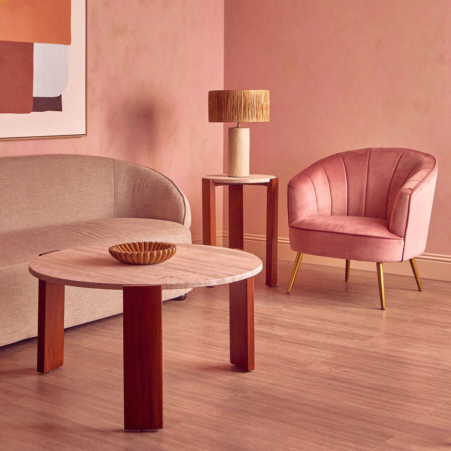 Yolanda Pink Velvet Chair - Image 3