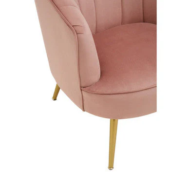 Yolanda Pink Velvet Chair - Image 8