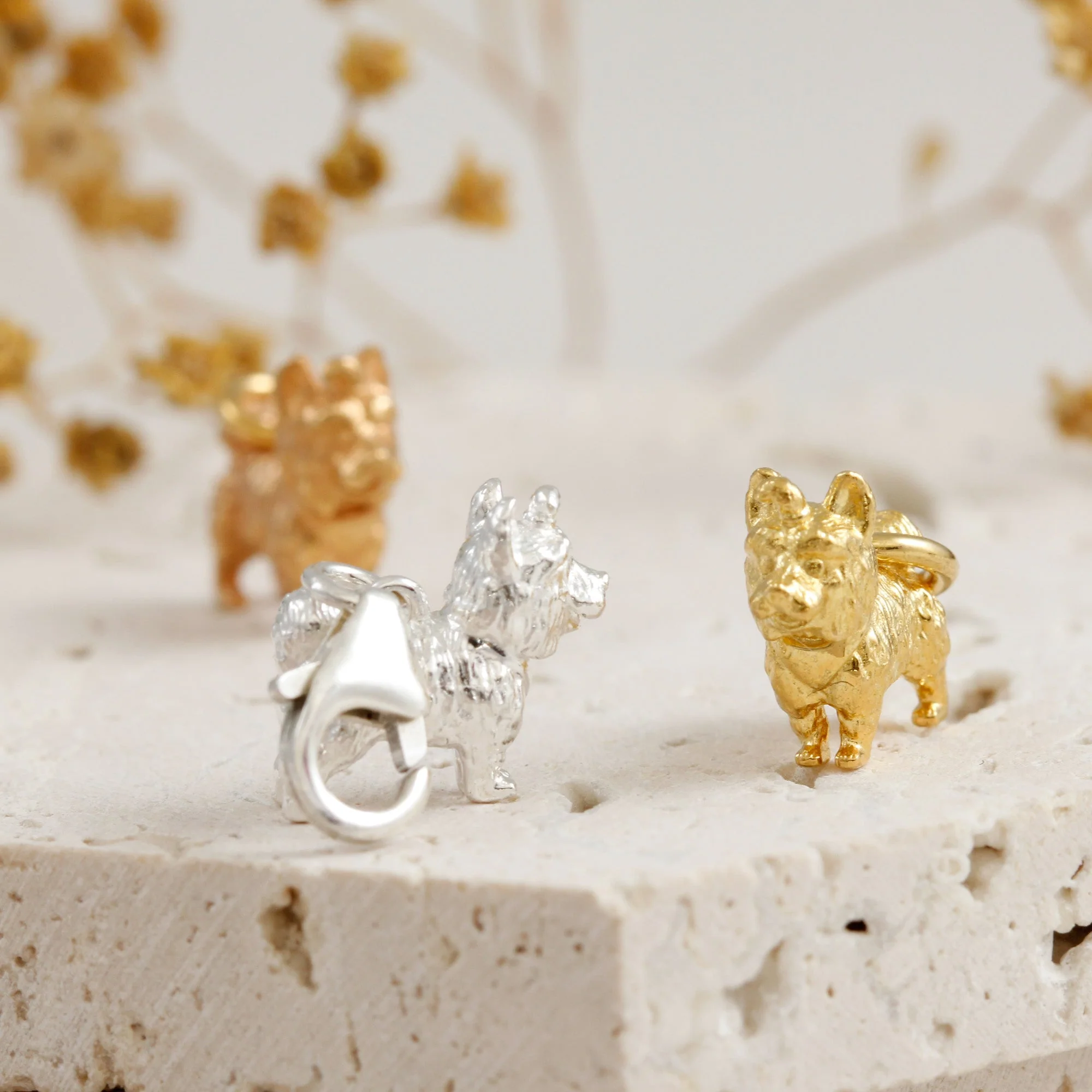 Yorkshire Terrier Silver Dog Charm - Image 3