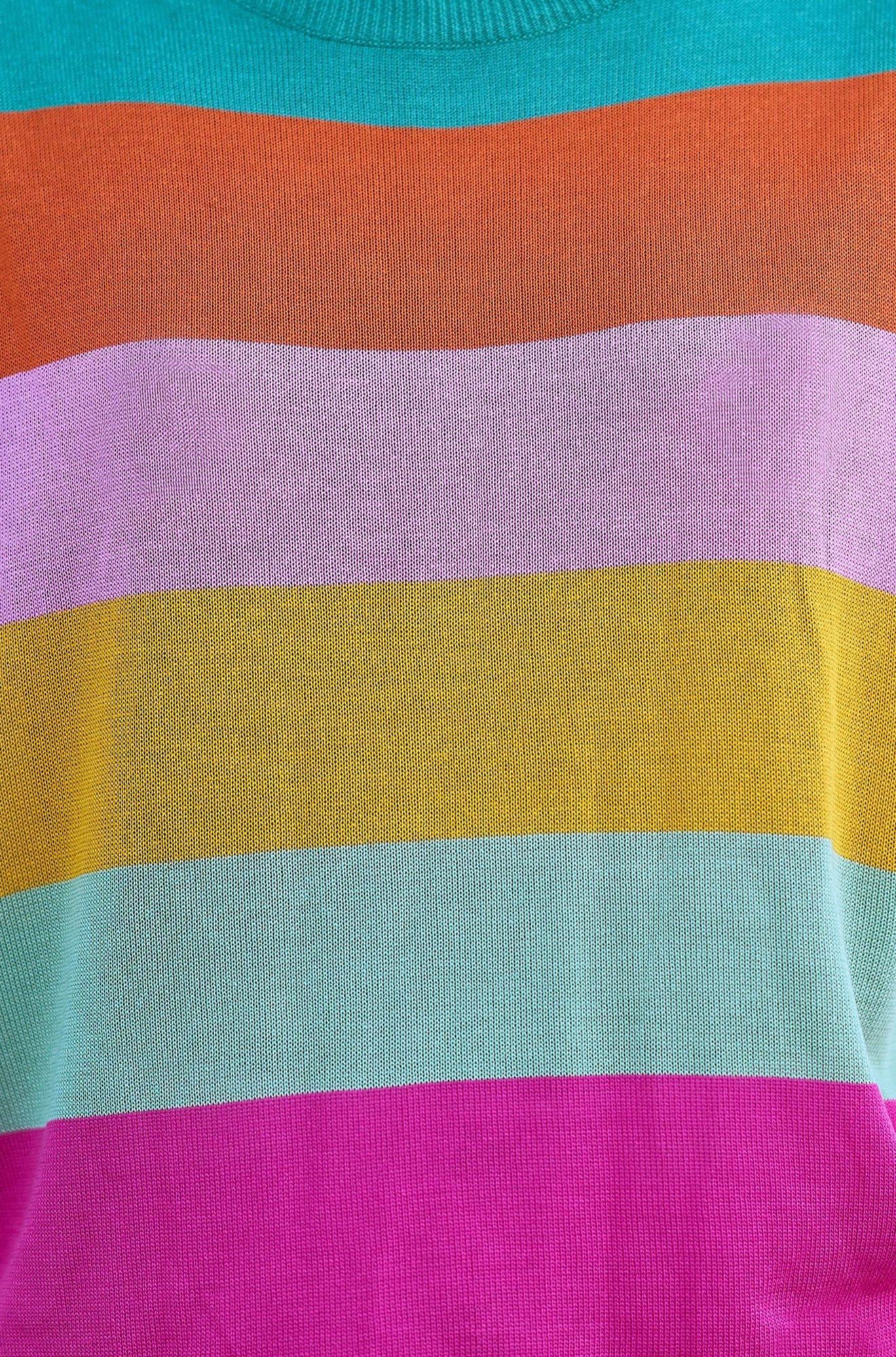 Yumi Multicolour Block Stripe Relaxed Knitted Top - Image 6