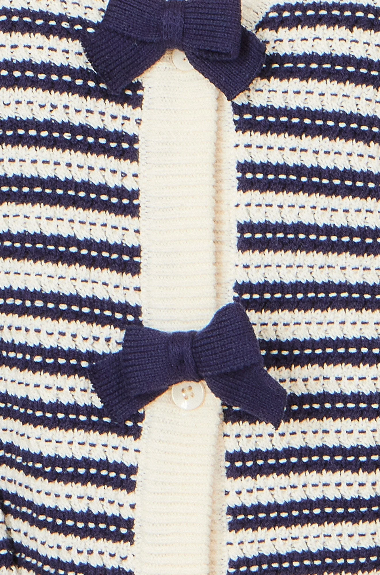 Yumi Multicolour Block Stripe Tie Front Cardigan - Image 5
