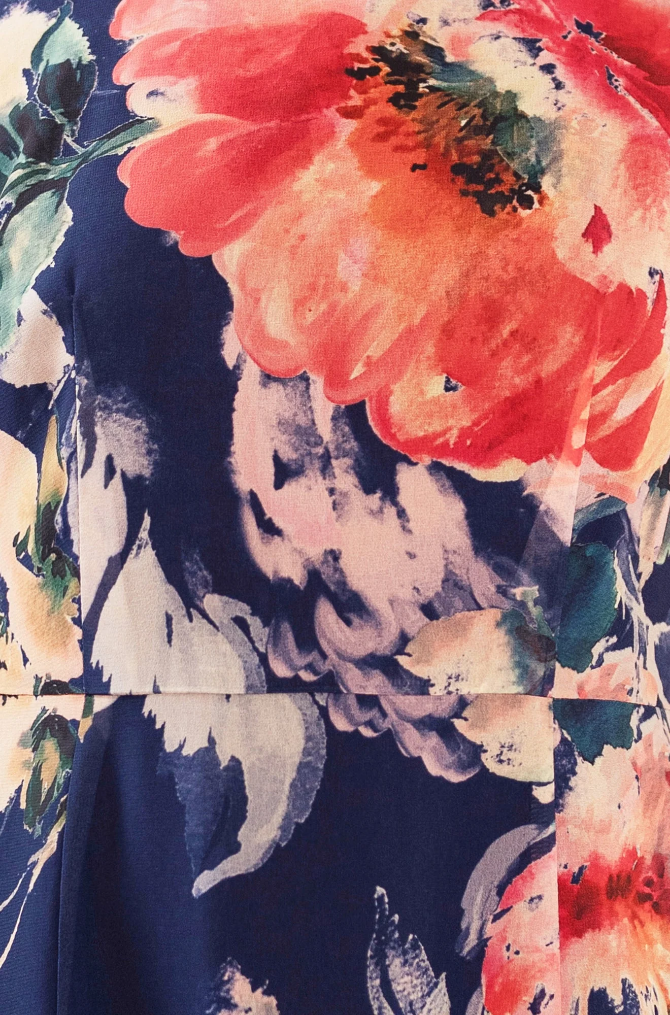 Yumi Navy Flower Halter Neck Maxi Dress - Image 7