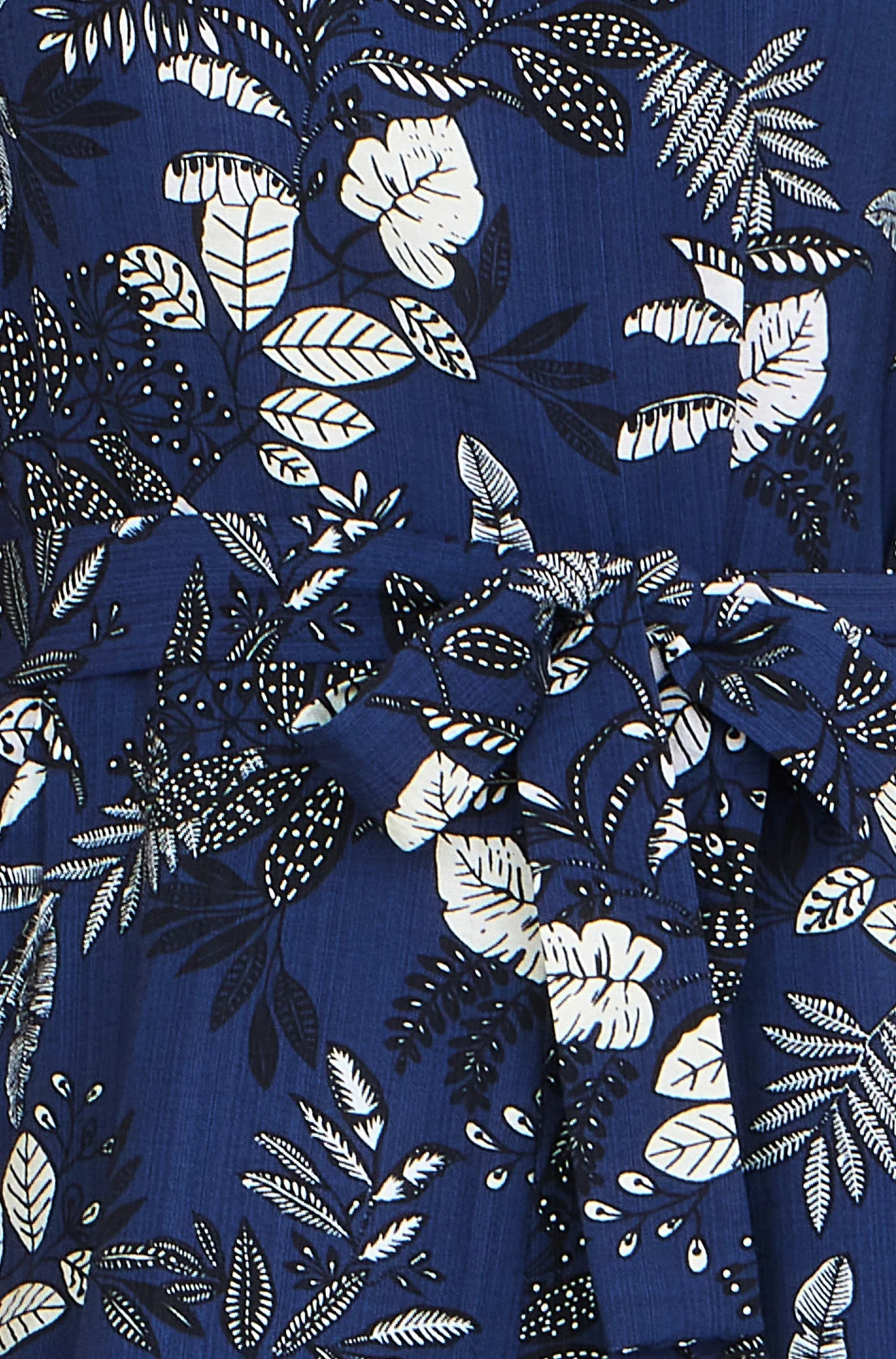 Yumi Navy Leaf Culotte Jumpsuit - Image 7