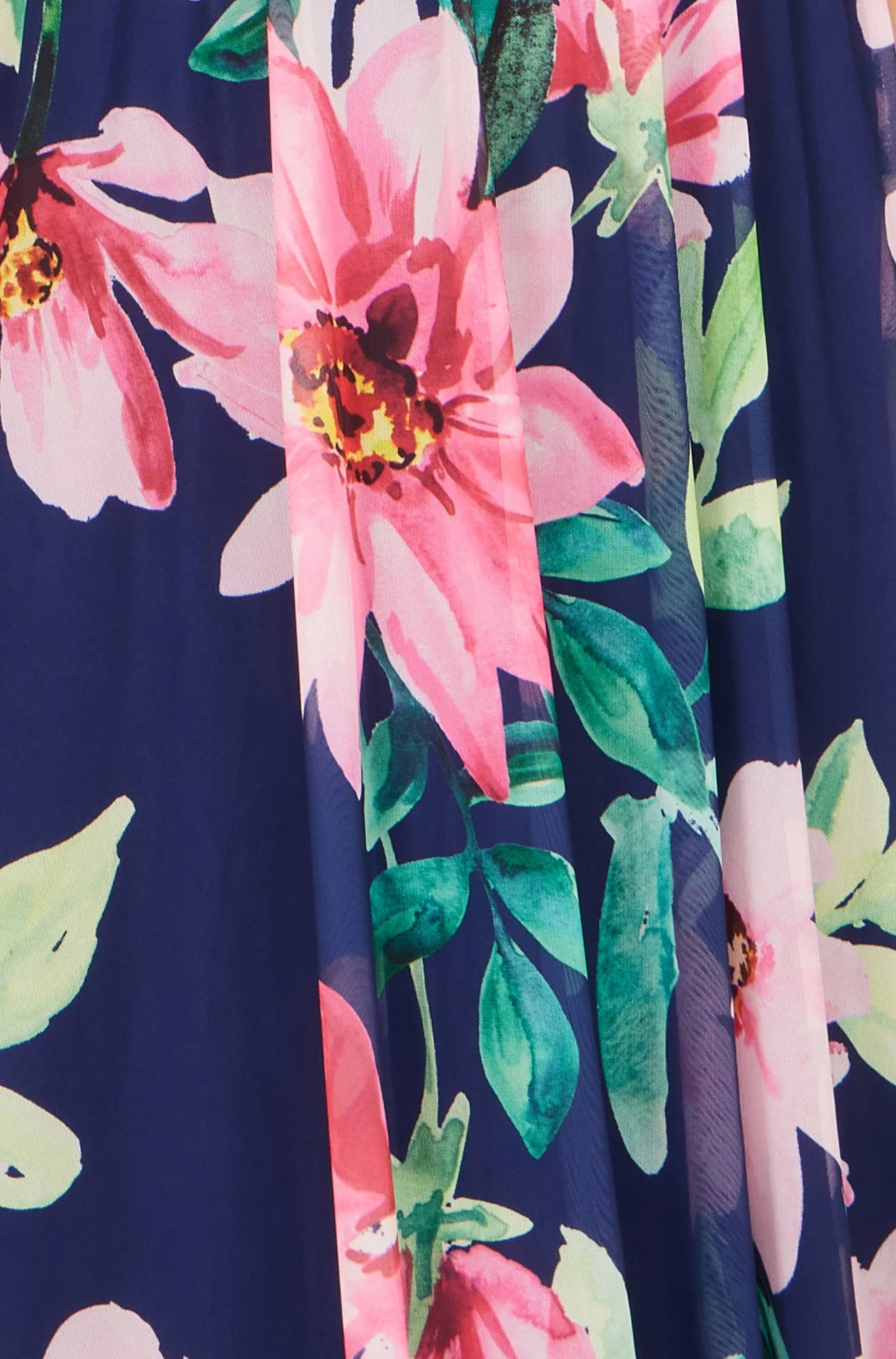 Yumi Navy Mesh Floral Maxi Dress - Image 6