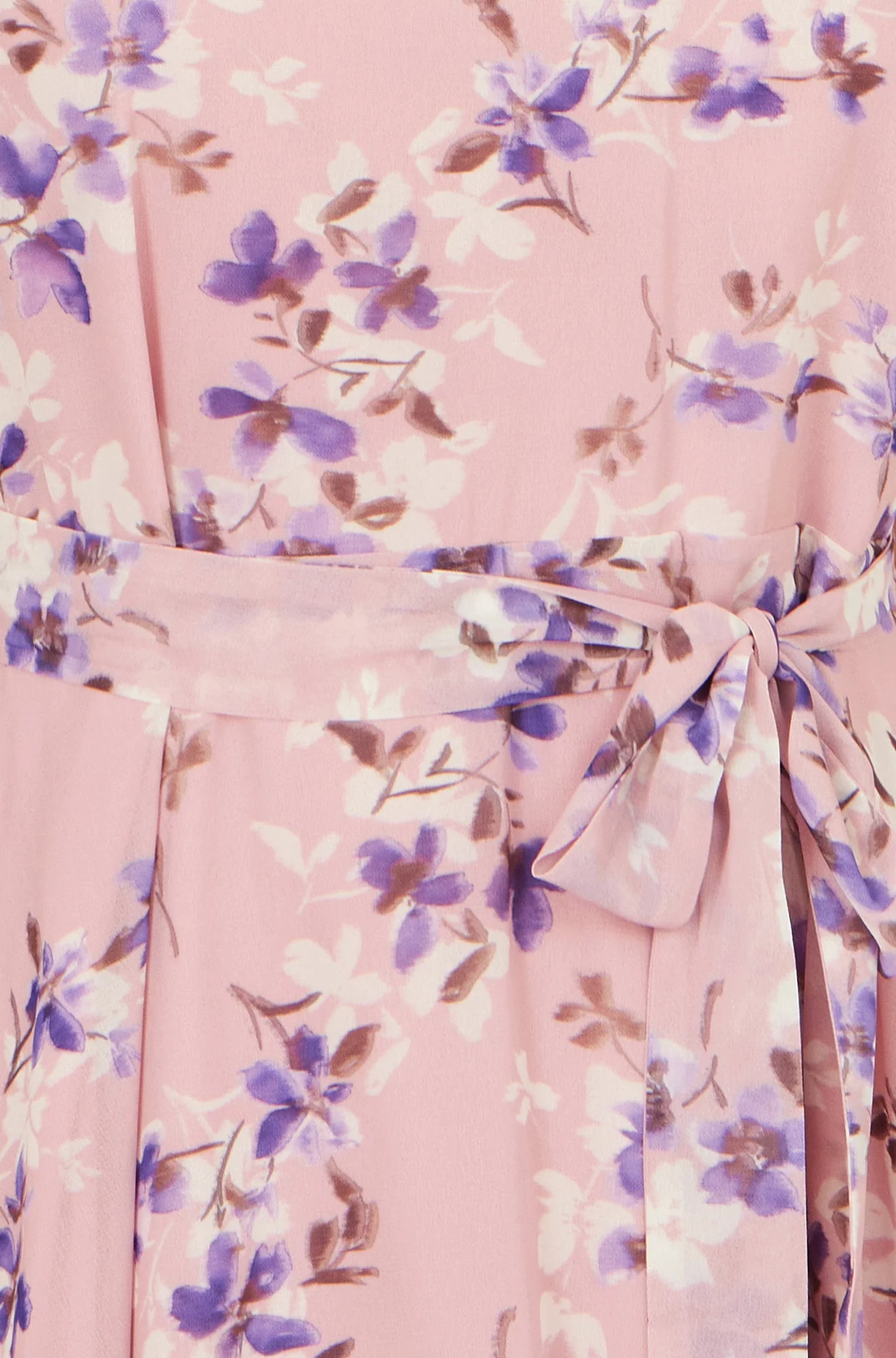Yumi Pink Blossom Skater Midi Dress With Angel Sleeves - Image 6