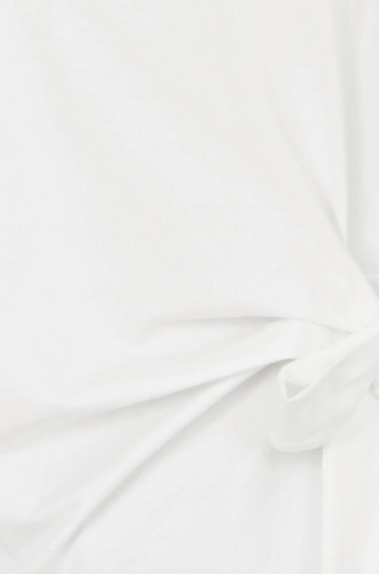 Yumi White Cotton Jersey Top With Knot Detail - Image 5