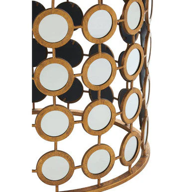 Zariah Gold Finish Mirror Side Table - Image 4