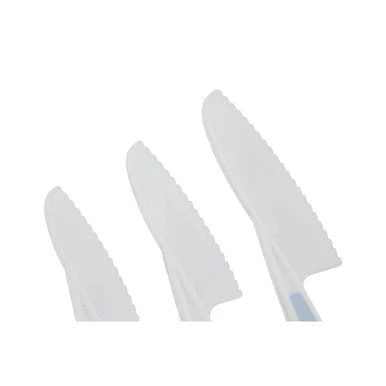 Zing Set Of 3 Dessert Or Salad Knives In Pastel Blue - Image 3