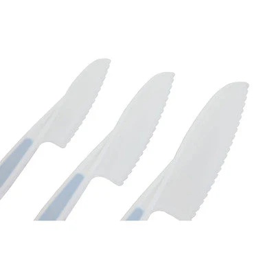 Zing Set Of 3 Dessert Or Salad Knives In Pastel Blue - Image 4