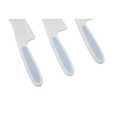 Zing Set Of 3 Dessert Or Salad Knives In Pastel Blue - Image 5